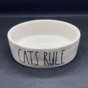 Rae Dunn "cats rule" cat bowl